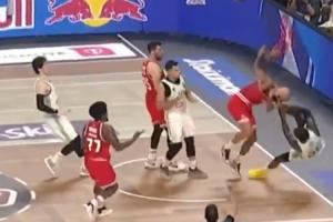 ?NBA旧将搁欧洲干起来了！纳恩凶狠犯规富尼耶 险酿大规模冲突